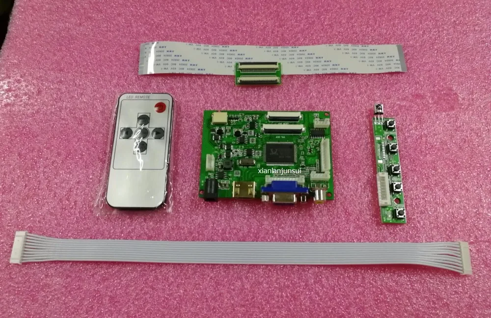 

Audio+HDMI+VGA+2AV 50pin 800*480 LCD Display Driver Board Controller Kit for Panel AT070TN92 / AT070TN94 / AT065TN14 / tn90