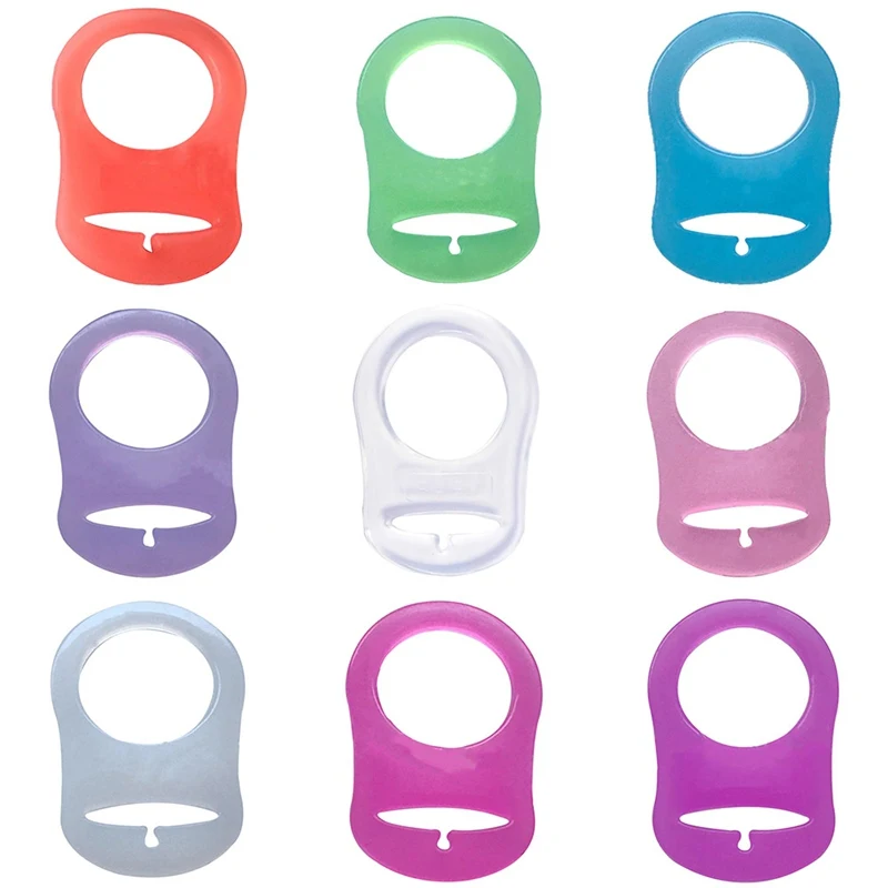 

Baby Dummy Pacifier Holder Clip Adapter for Ring Silicone Button Kids Toys Teether Holder
