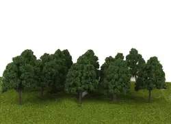 25 шт. темно-зеленая Модель Деревья N масштаб поезд макет Wargame декорации диорама 1:150