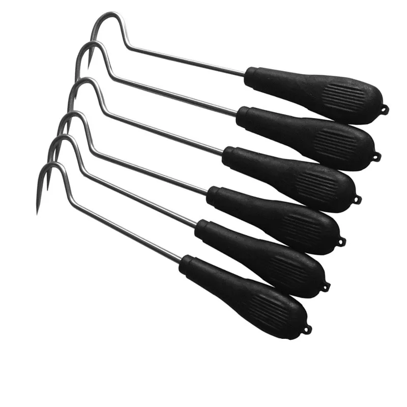 

Stainless steel quarantine hook barbecue beef hook Mundial meat inspection hook Long Handle Roast Duck Bacon Shop BBQ Hook