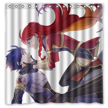 

Eco-friendly Mildewproof Bathtub Shower Curtain With 12 Hooks 71*71 inch Custom Re:CREATORS Waterproof Bath Curtain