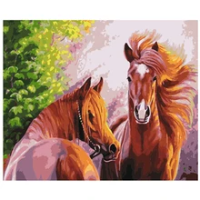 YIKEE декоративный холст масло ЖИВОПИСЬ по номерам, фотографии по номерам прекрасно лошадь