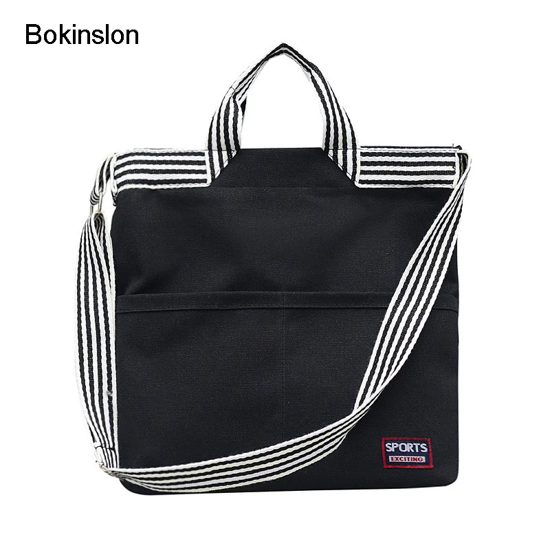 

Bokinslon Shoulder Bags Women Retro Canvas Casual Woman Handbags Art Small Fresh Female New autumn and winte bags