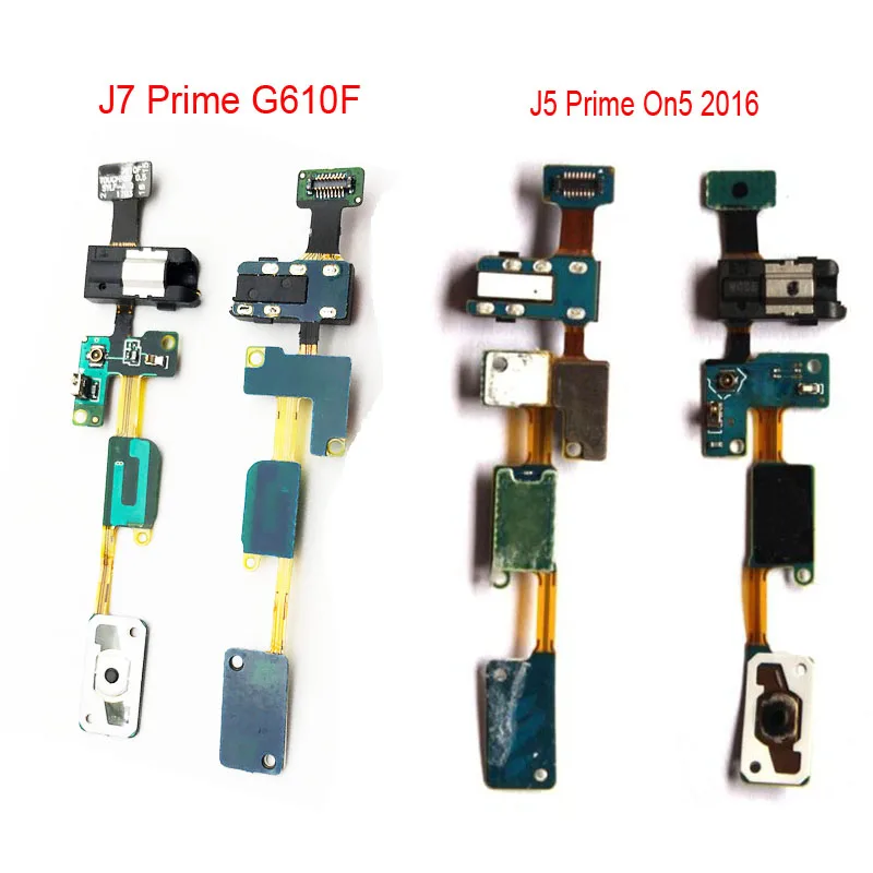 Home Button Touch Sensor Headphone Jack Flex Ribbon Cable For Samsung