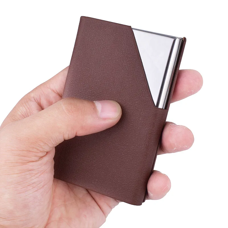 

Professional Metal Business Card Holder Pocket Credit Card Case Wallet Card Carrier for Men and Women,9.5 cm X 6.5 cm