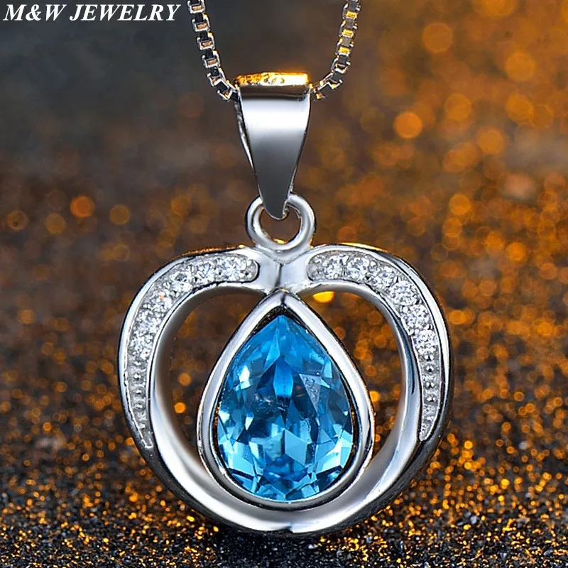 M&W JEWELRY Fashion Jewellery Heart Pendant Necklaces 925