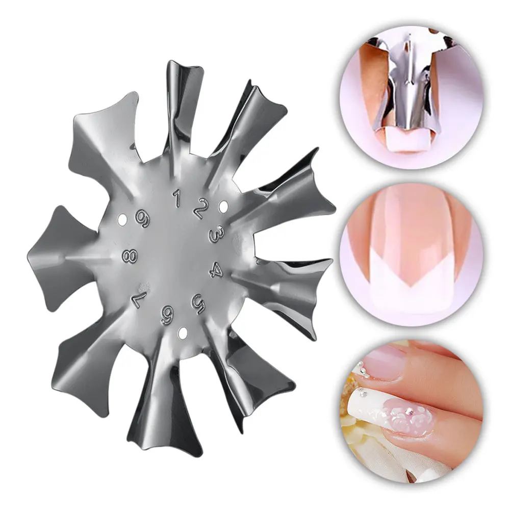  3Pcs Manicure Templates Easy French Poly Tips Styling Tools Gel Polish Smile Cut Manicure Tool Nail