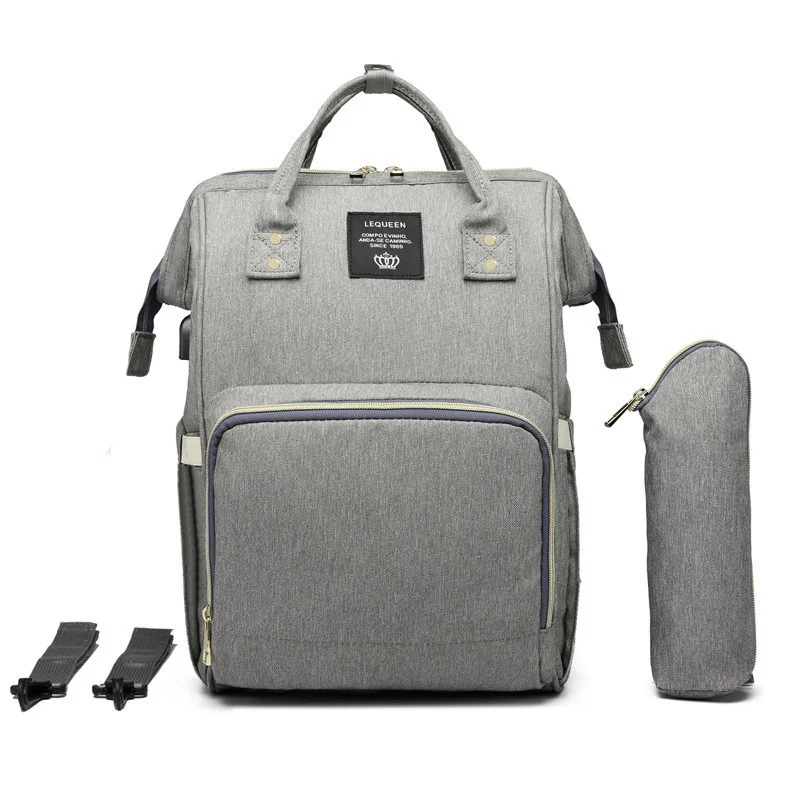 USB Водонепроницаемая сумка для подгузников, рюкзак для мамы, дорожная сумка, большая емкость, сумка для пеленки для ухода, с застежкой-молнией - Цвет: 4