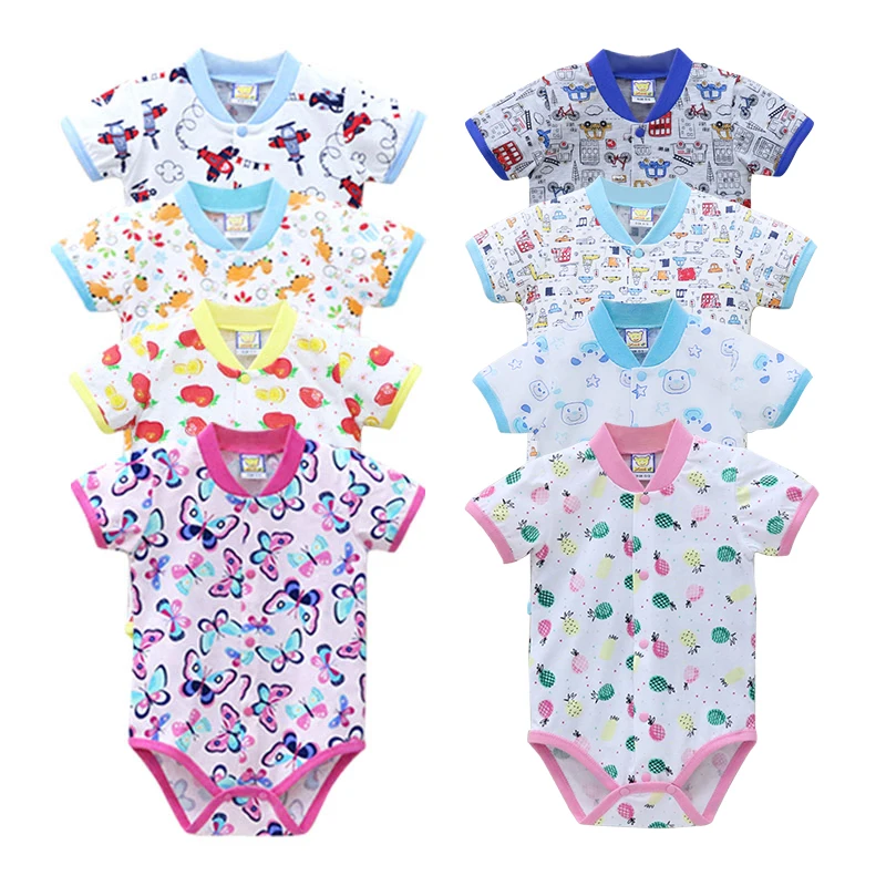 Детское боди из натурального хлопка с коротким рукавом и пуговицами|baby bodysuits|baby