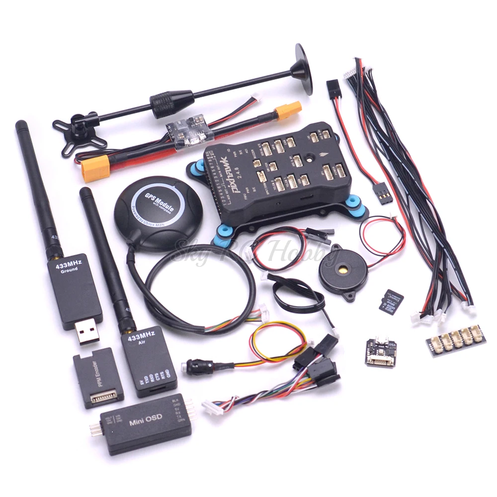 Pixhawk PX4 PIX 2.4.8 Контроллер полета переключатель безопасности зуммер 8N GPS Мини OSD / I2C