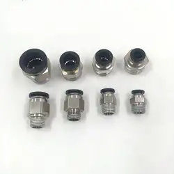 10pcshigh качество 4 мм до 1/4 ''нить Мужской прямой пневмопочты нажмите в Quick Connect фитинги трубы