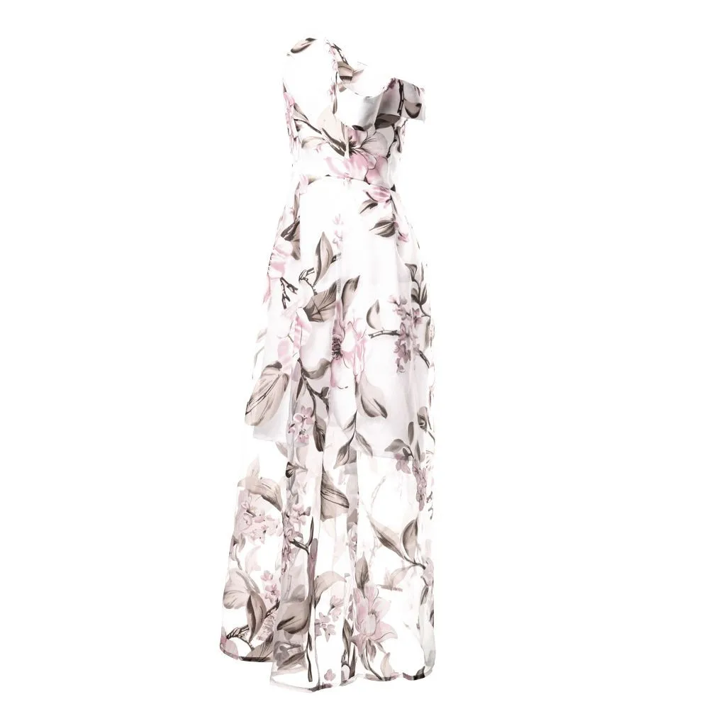JAYCOSIN, женское летнее платье макси с открытыми плечами и цветочным принтом, элегантное Классическое женское платье, красивые платья Vestido