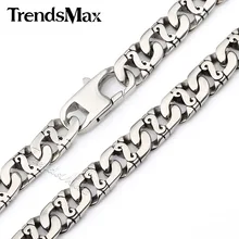 Trendsmax 9.5mm Ancho Mens Boys Cadena del Motorista Del Acero Inoxidable 316L Collar de Regalo de Navidad Al Por Mayor de Calidad Superior 18-36 pulgadas HN01