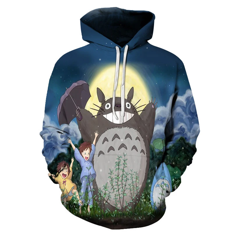 

Totoro Hoodies 3D Unisex Hoodies Men Sweatshirts Brand Hoodies Drop Ship Spring Autumn Pullover Fashion Tracksuits