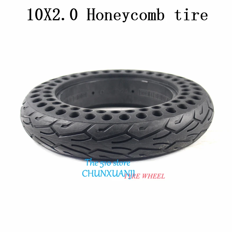 10 inch Porous electric skateboard Bicycle E-Bike tire 10x2.0 air-free honeycomb shock absorber solid tire proof Tyre