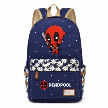 

WISHOT Deadpool backpack shoulder Travel Bag for teenagers girls women Canvas dot school bag