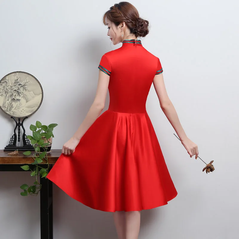 Белое свадебное платье Cheongsam в восточном стиле для женщин ...