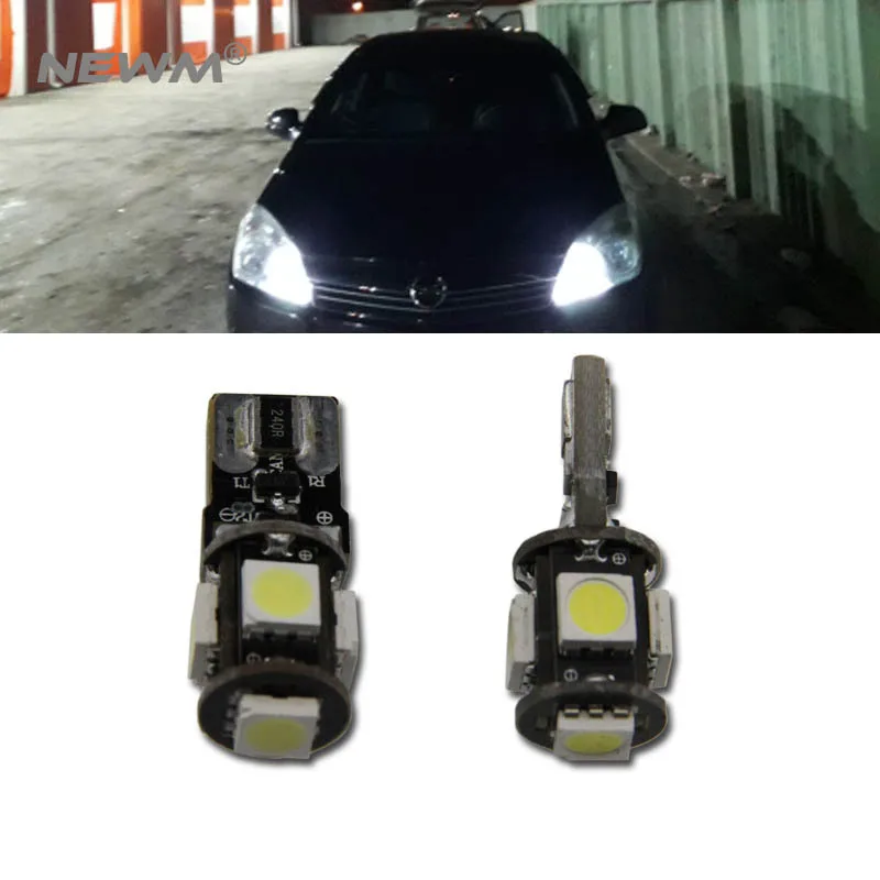 

2x T10 W5W LED 5050SMD Parking Lights Sidelight No Error For Opel Astra h j g Corsa Zafira Insignia Vectra b c d