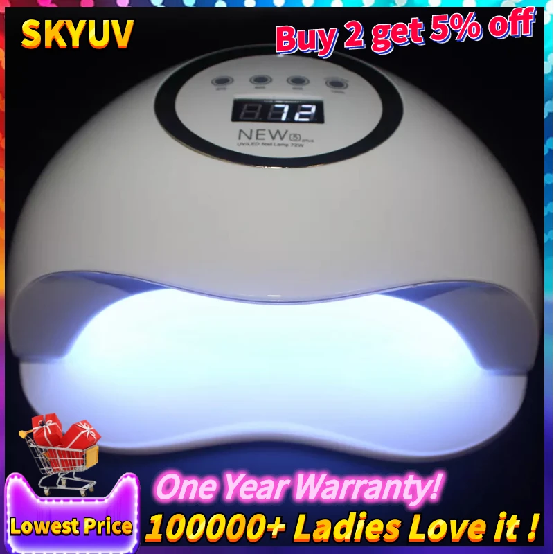 

SUN X Plus 72W UV Lamp LED Ice Lamp Nail Gel Polish Dryer Manicure Drying Machine lamps all for nail gel nails Art Curing