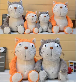 

Candice guo nice plush toy stuffed doll cute cartoon animal little cat kitty comic cats kitten bedtime story birthday gift 1pc