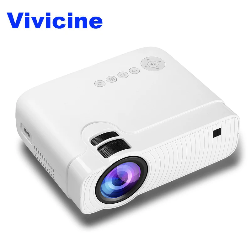 Vivicine High brightness Portable LED Mini font b Projector b font Optional Android 7 1 2