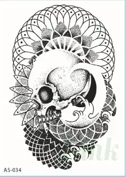 Waterproof Temporary Tattoo Sticker Needle Tube Painting Mandala