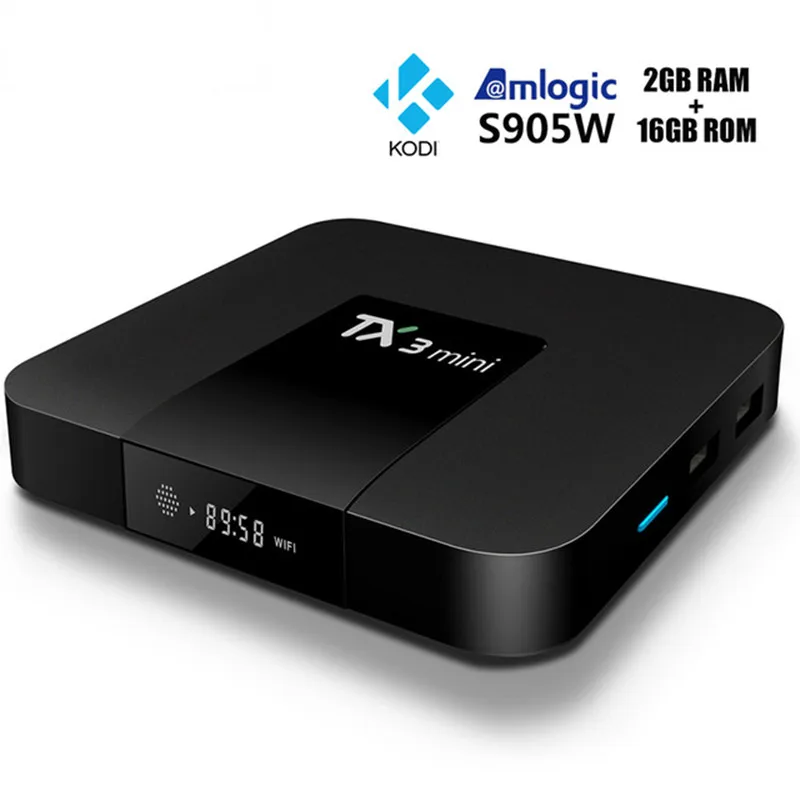 

TX3 Mini tvbox set-top box Android 7.1 Quad Core Amlogic S905W ROM 4K WiFi 2G DDR3 16G 4K HD H.265 Media Player smart tv box