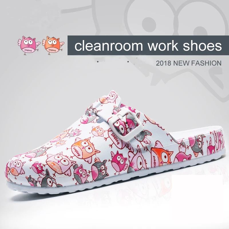 

Fashion Printed Hospital Surgical Shoes Medical Slippers Cleanroom Work Shoes Anti-Slip Slipper Medical Accessories