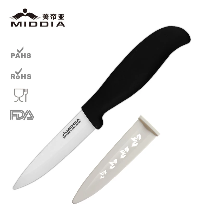 

4" Ceramic Kitchen Fruit Knife With Sheath For Peeling Knife Cheese Knife Steak Knife of Kitchen Implement
