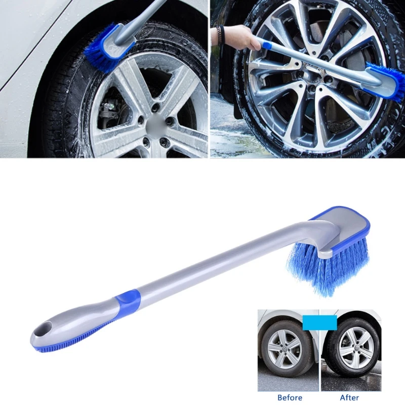 Multifunctional Tire Cleaning Brush Anti Slip Long Handle Wheel