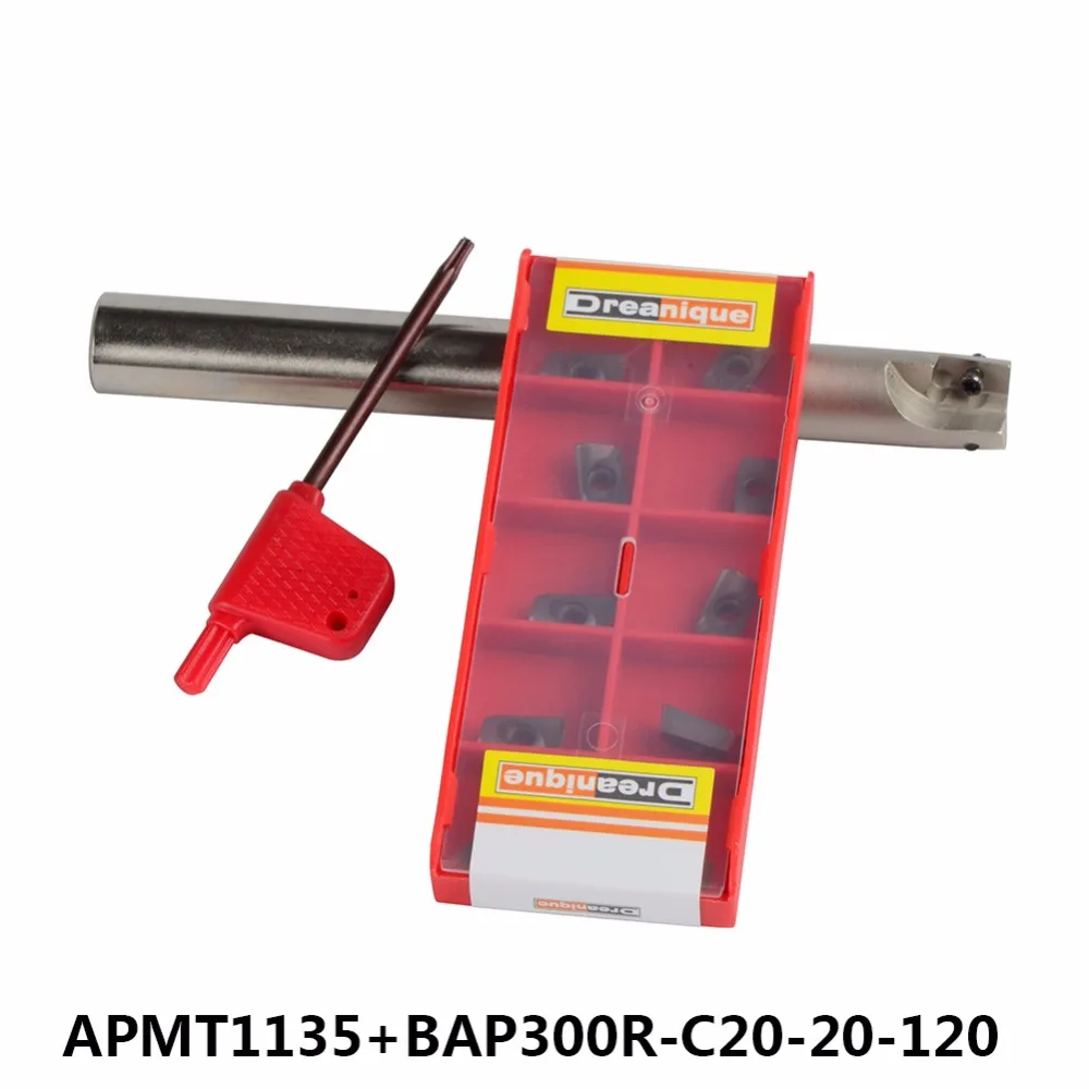 

BAP-300R-C20-20-120 with 10pcs APMT1135 LENGTH 120 Milling tool holder face mill for cnc milling machine for insert APMT1135