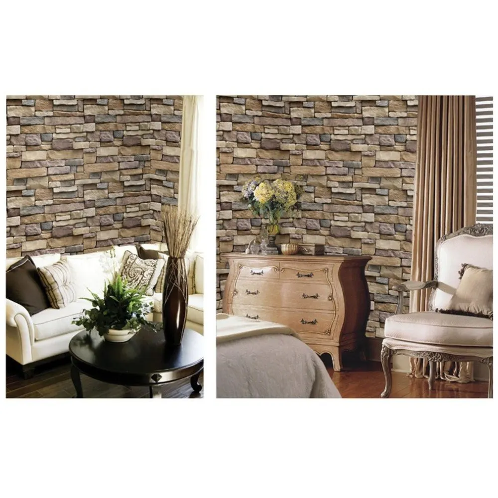 Simple Rustic Stone Brick Removable PVC Wall Roll Living Room Bedroom Restaurant Background Loft 3d Wall Paper background wall Simple Rustic Stone Brick Removable PVC Wall Roll Living Room Bedroom Restaurant Background Loft 3d Wall Paper background wall