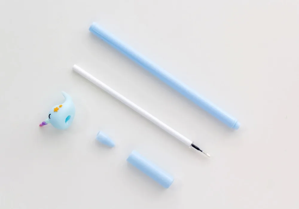 Unicórnio dos Desenhos Cor de Recarga de Canetas para Escrever Lote Animados Baleia Bonito Gel Pen 0.5 Milímetros Preto Presente Material Escolar Papelaria A6490 36 Pçs - 11 High Quality Material escolar e de escritório