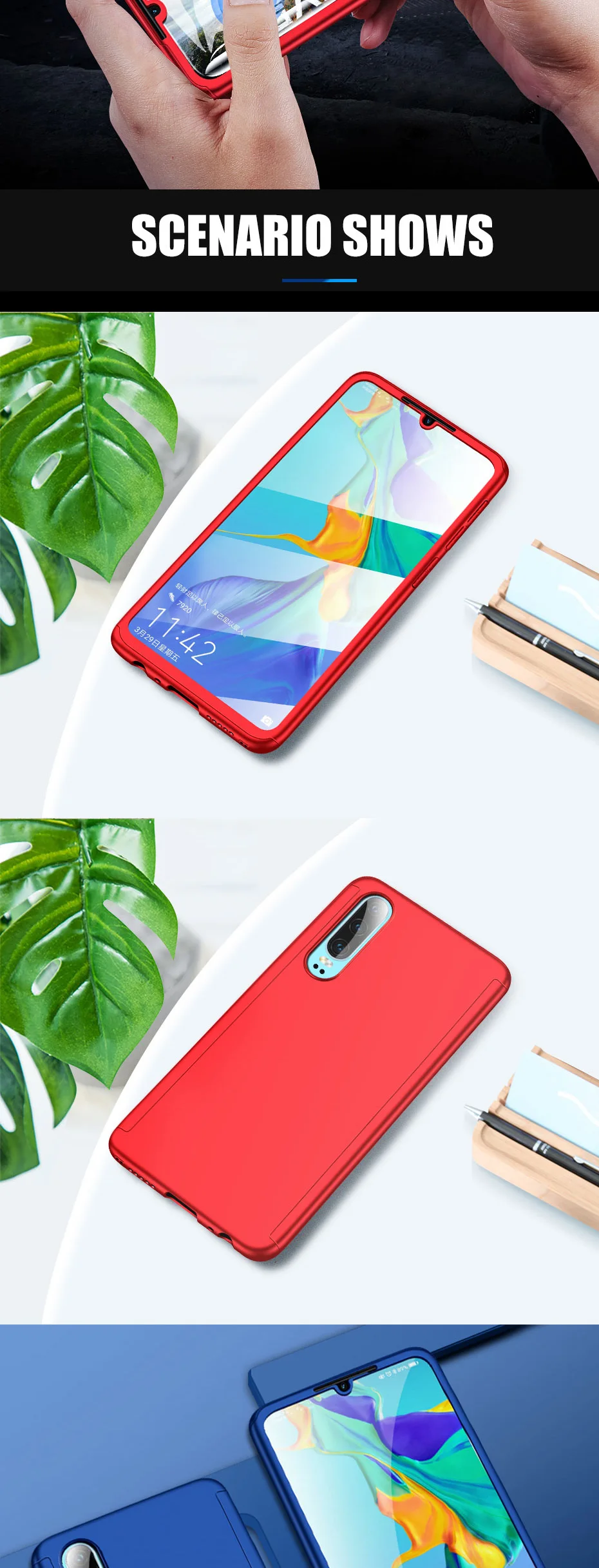 Luxury 360 Full Cover Case For Huawei Y9 Y7 Prime Y6 Pro Protective Case For Huawei Y7 Y6 Y5 P smart Z Phone Case