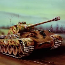 Leopard Tank командования PzKpfw V Леопард 3D Бумага модель