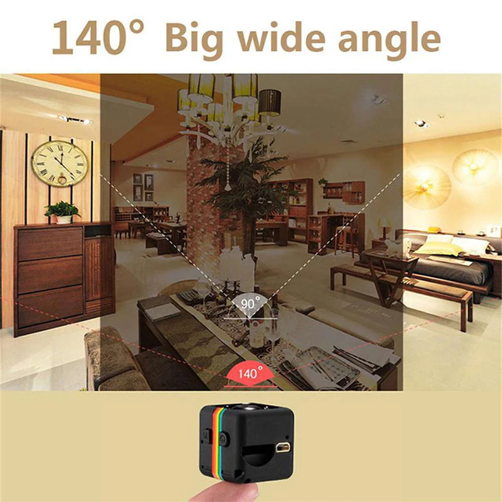 SQ11 1080P Mini Car Hidden DV DVR Camera Dash Cam IR Night Vision Red 1080P Dash cam + back clip + USB cable