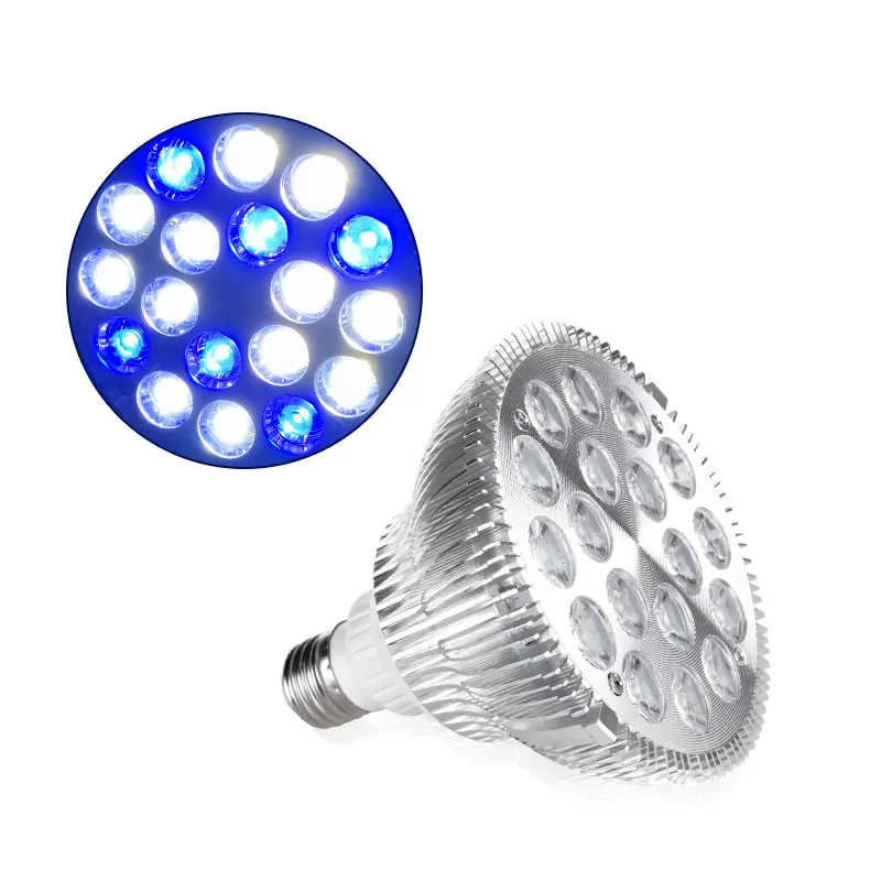 

E27 LED Plants Grow Light Plant Par38 Bulb 6 Blue 12 White Coral Reef Fish Tank Light Grow Lamp High Power LED Aquarium Lights