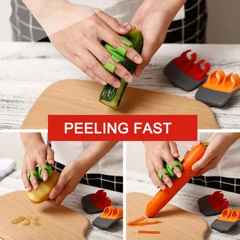 

1 Pcs Fruit Peeler Stainless Steel Lemon Fruit Slicer Double Fingers Stripping Kitchen Gadgets XHC88