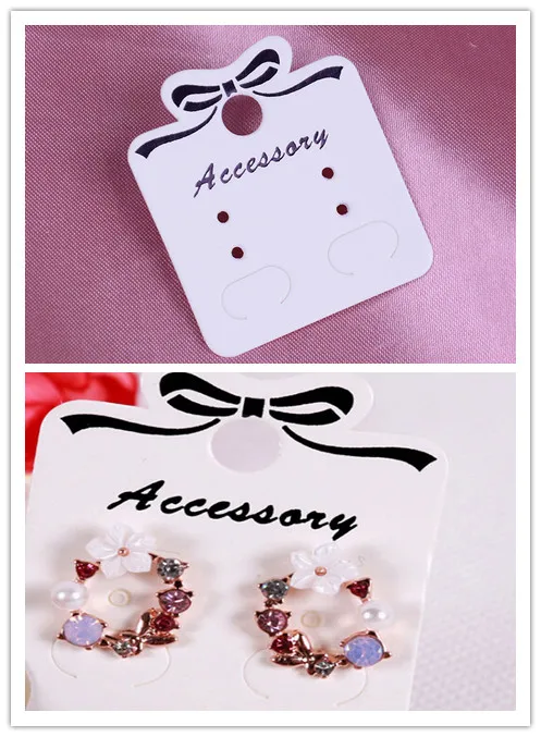 

100Pcs Ear Studs Card Tag Jewelry Displays Label Paper Kraft Hairpin/Necklace/Earring/Pendant Packing Cards Paper Marking Tags