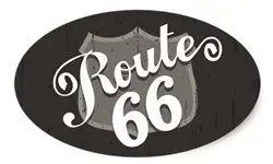 Route 66 серый Старая школа стикер мотоциклов Кафе Racer Ретро #18