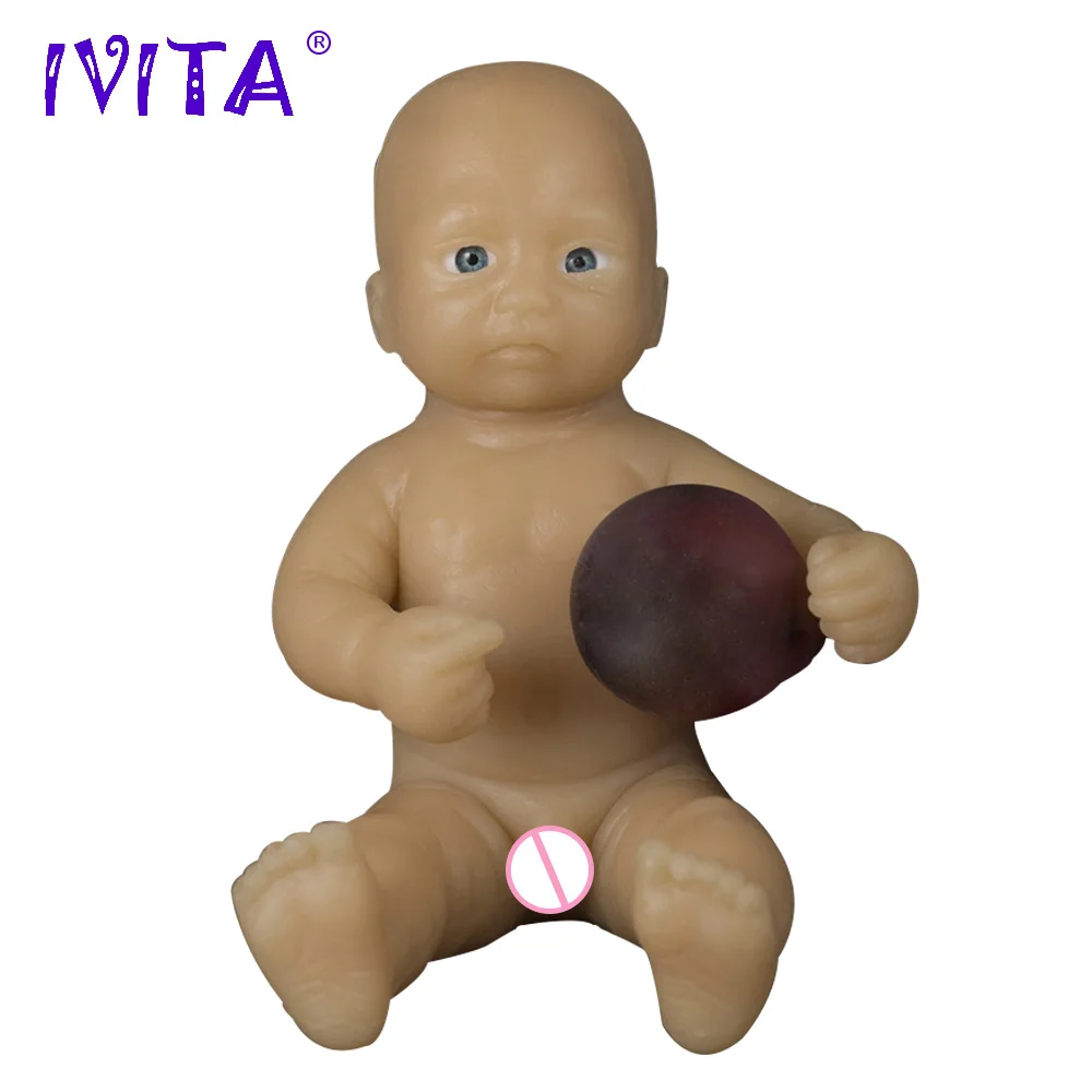 

IVITA 70g Silicone Dolls Reborn Mini Silicon Doll Lifelike 12CM Soft Realistic Artificial Skin Silicone Reborn Babies Baby Alive