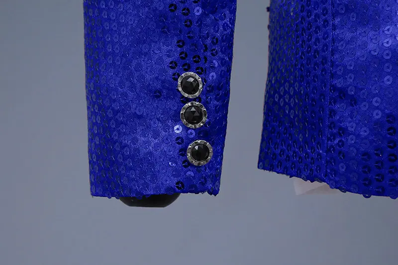 Men blue sequin blazer (8)
