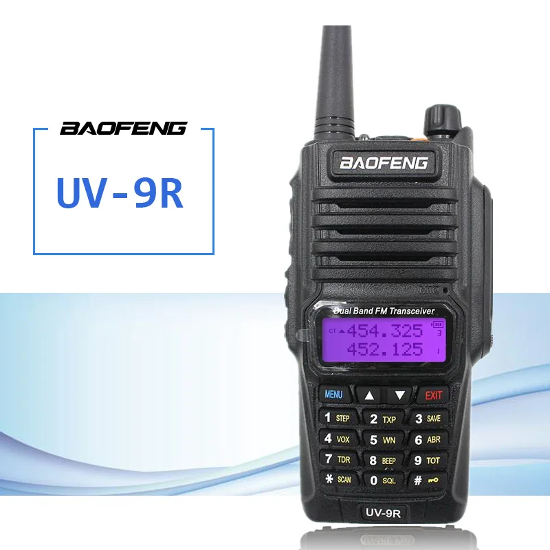 

Baofeng UV-9R Walkie Talkie 8W UHF VHF Dual Band IP67 Waterproof Handheld Ham Amateur Two Way Radio For Hunting With Earphone