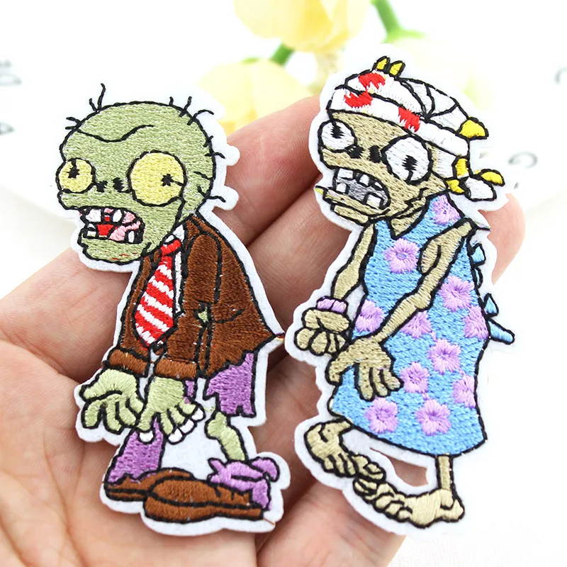 

Cartoon Zombie Embroidered punk patch clothes Iron on patches For clothing Stripes Badges Stickers Garment Appliques wholesale