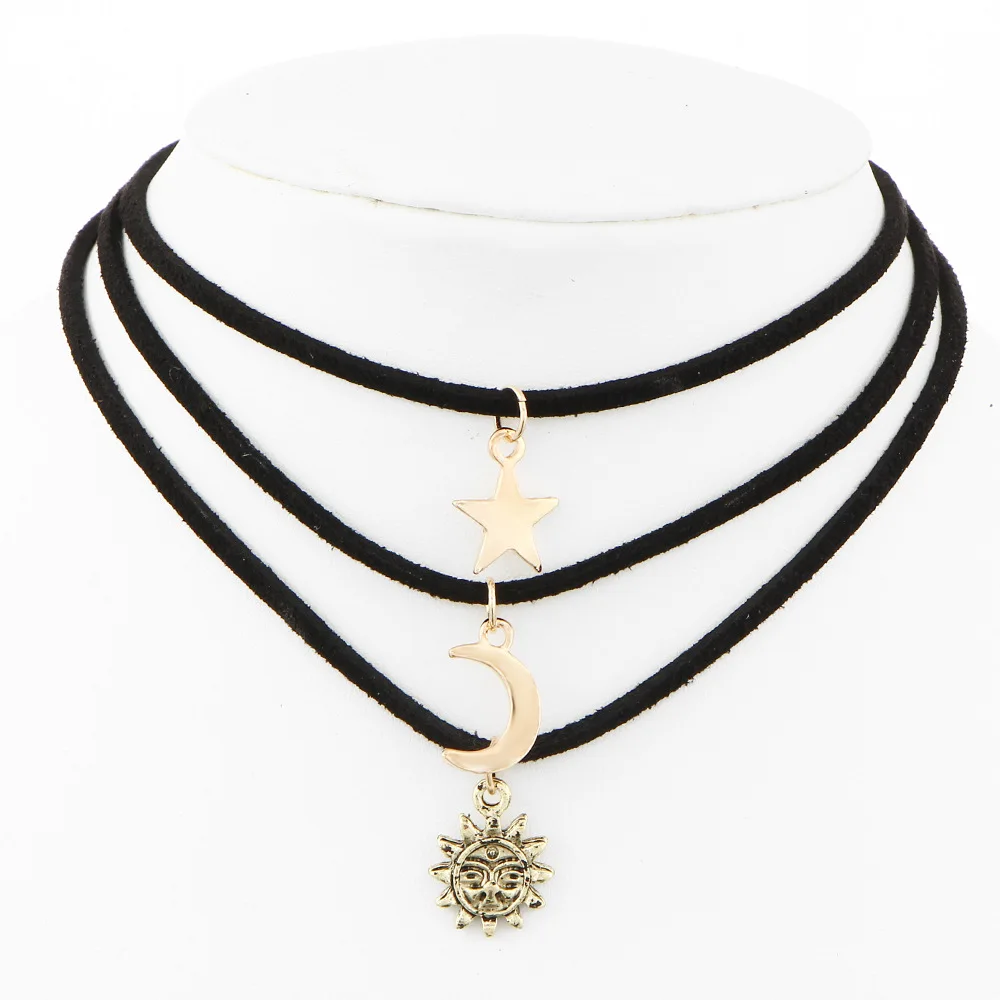 sun moon star pendant