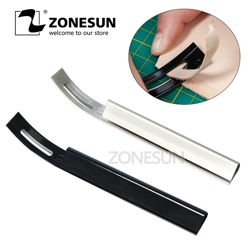 

ZONESUN Black Sharp Leather Skiving Knife Tools DIY Leather Craft Safety Cutting Knife Cut off Thin Knives With 3 Blades