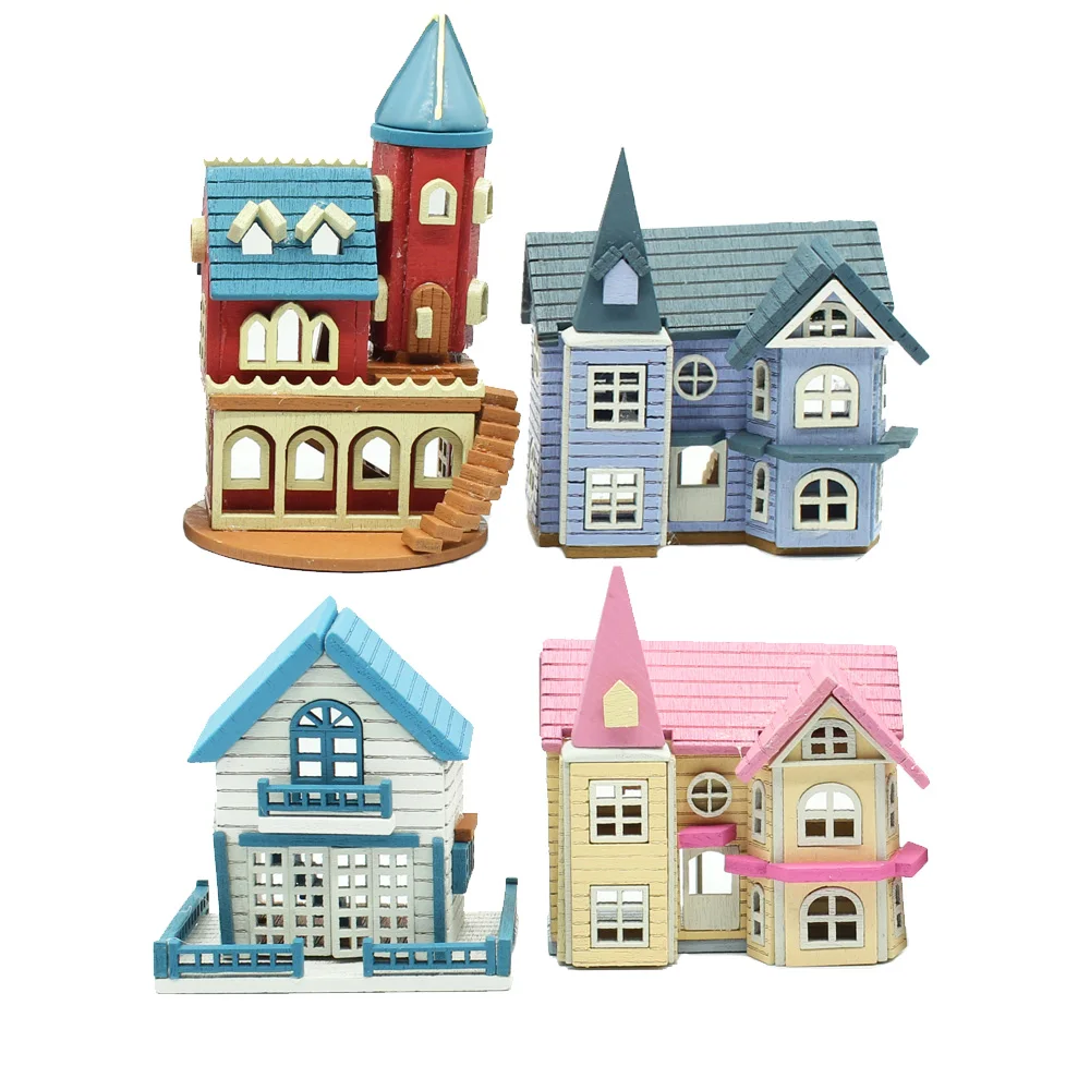 1:12 Кукольный домик миниатюра 3,5" вилла в европейском стиле Diy Спальня украшение-кукла аксессуары, малиновый, 4 расцветки, игрушки для детей