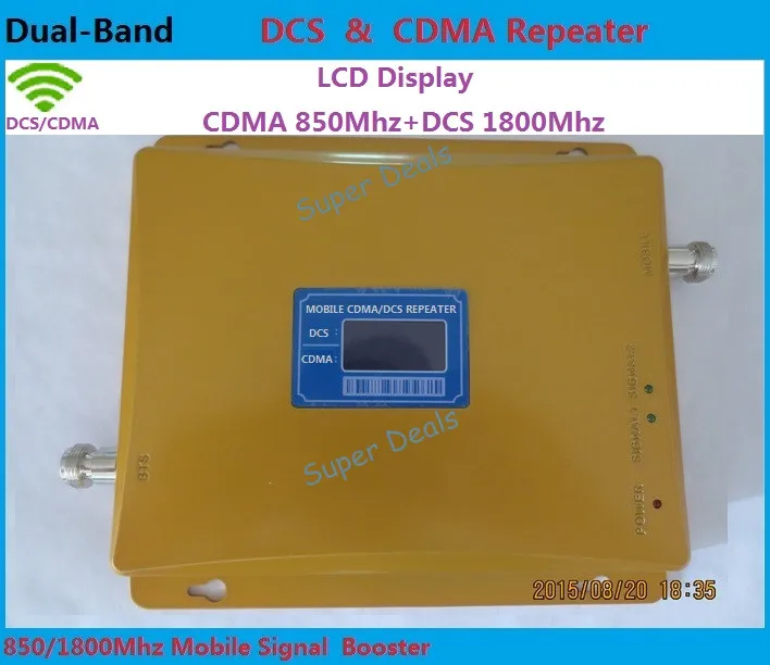 

Dual Band 65dB CDMA DCS Mobile Phone Signal Repeater 850mhz 1800mhz repetidor de sinal de celular lte 4g cellular signal booster