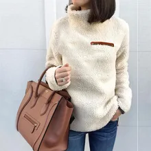 Women Sherpa Sweater Turtleneck Fluffy Pullovers Oversize 5XL Female Fleece Tops Winter Warm Casual Sweaters Women Sherpa Sweater Turtleneck Fluffy Pullovers Oversize 5XL Female Fleece Tops Winter Warm Casual Sweaters