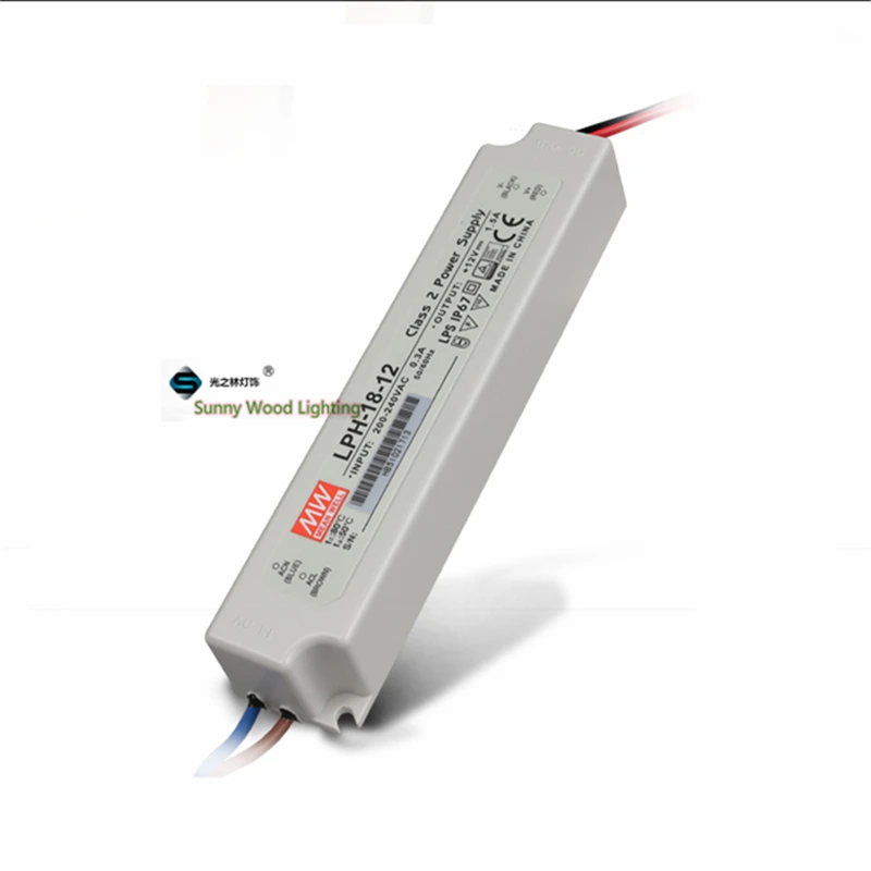 2 шт./лот IP67 LPS класс 200-240Vac вход 12VDC выход питания 1.5A 18 Вт драйвер для наружного CE